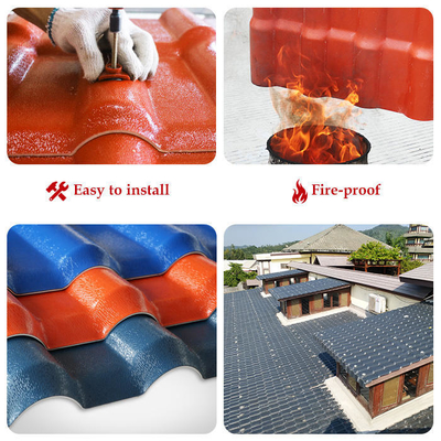 ASA PVC Roof Tile 2.5mm Thick Fire Retardant B1 Rated