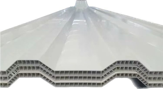 Ζαρωμένο PVC δίδυμο φύλλο 10mm στεγών τοίχων κοίλο πάχος για το εργοστάσιο χημικής βιομηχανίας επένδυσης τοίχων