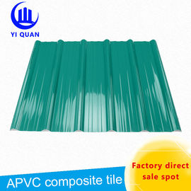Πράσινη μακροχρόνια έκταση BS4203 ASTM 210mm κεραμίδια στεγών PVC